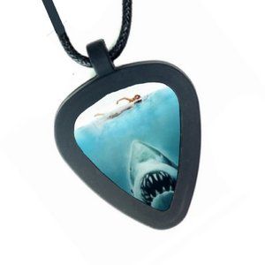 Jaws Shark Movie Girl Pickbandz Real Guitar Pick Unisex Neckla…